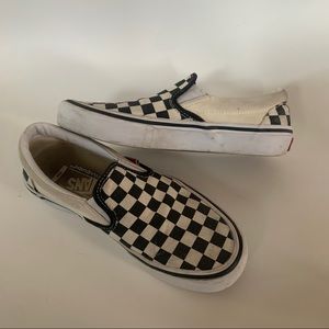 VANS classic checkered slip on shoes